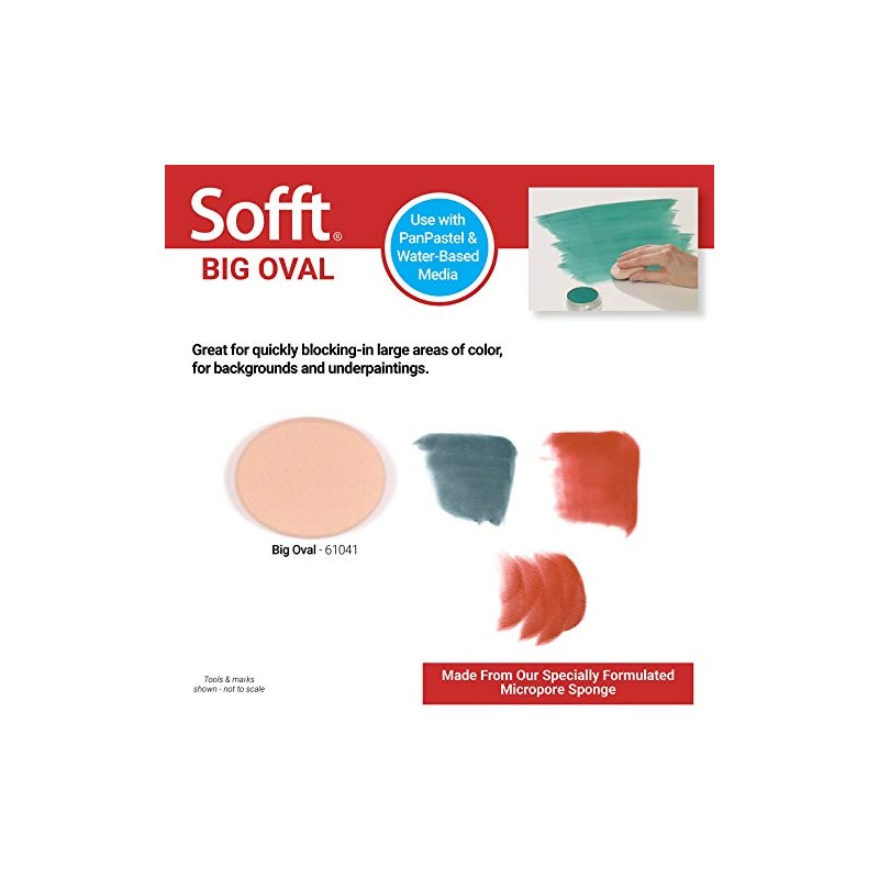 Colorfin PanPastel Sofft Big Oval Sponge, 1-Pack