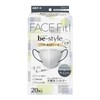 B-Style Mask, 3D Type, Silver Gray x Blue Gray, 20