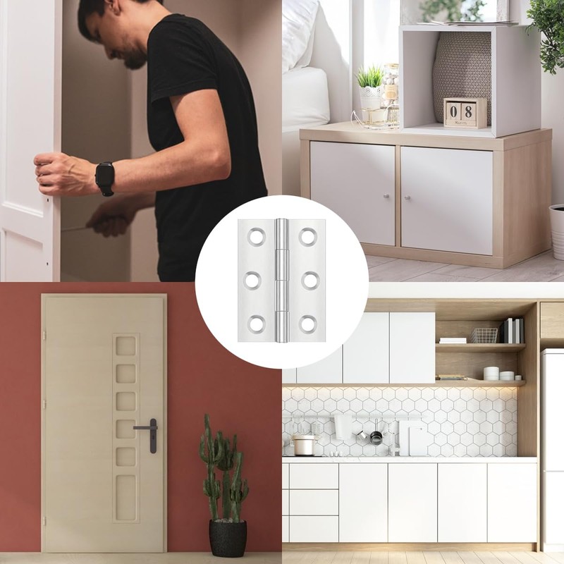 Pack of 4 Hinges Foldable 66 mm × 38 mm,