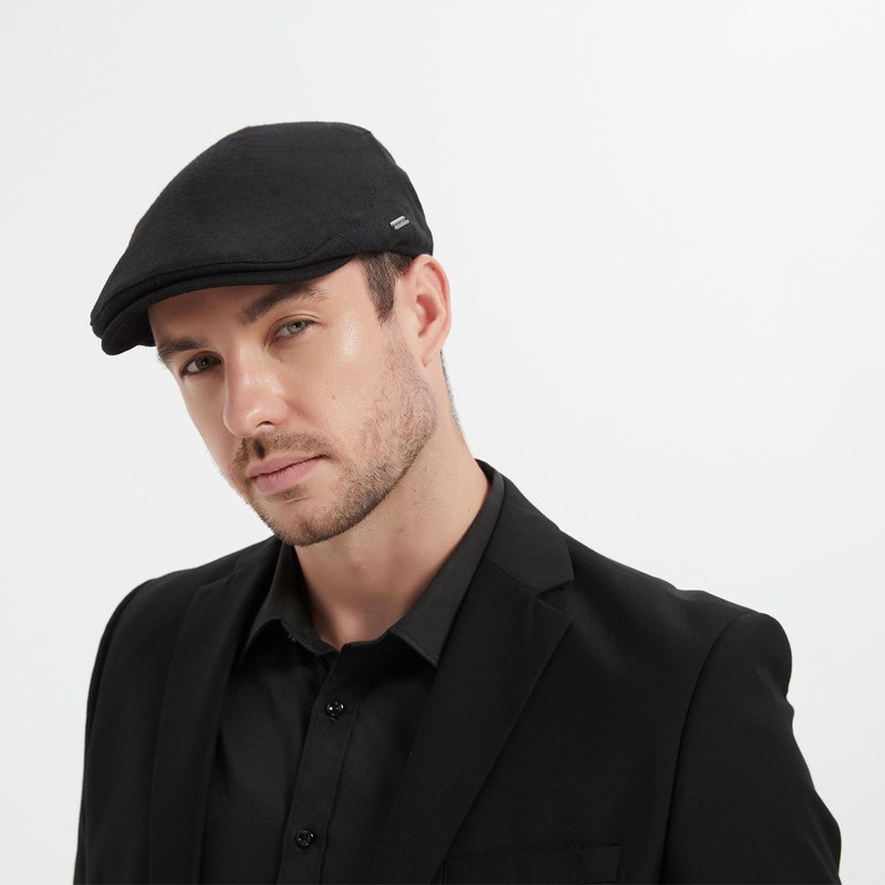EKMTBJXY Flat Beret Men's Peaked Cap Cotton Beret Newsboy Driving