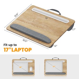 Flycity Portable Lap Desk with Pillow Cushion – Fits Up to 17" Laptops,Lightweight Laptop Tray for Home,Office,Travel - SIZE: 42*32 cm