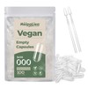 MéipaLien Size 000 Empty Vegan Capsules (100 Count), Clear Empty