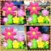 KOOY 6FT Summer Inflatable Flower Outdoor Decoration Multi-Colored Blow up