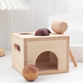 Toyvian Pound A Ball Toy Pound a Ball Toys Hammer and Ball Drop Toys Wooden Punch Drop Pounding Bench Fine Motor Skills Toys Educational Playset for Gift Wooden Education Toy