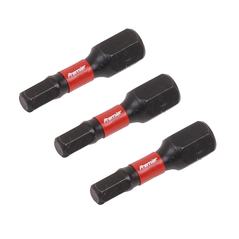 Sealey Impact Power Tool Hexagon Screwdriver Bits Hex 4mm 25mm