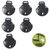 TVETE Golf Golf Cap Cover Tag [6 Pack] Black UT