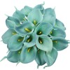 Duovlo 20pcs Calla Lily Bridal Wedding Bouquet Lataex Real Touch