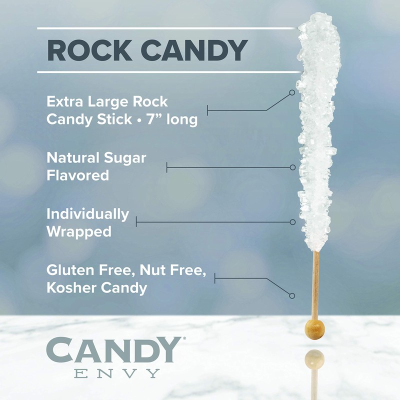 Hannukah Rock Candy - 18 Pack - Blue and White
