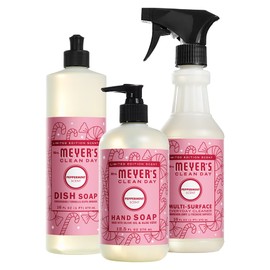 Mrs. Meyer's Peppermint Kitchen Set Dish Soap | Hand Soap | Multi-Surface Cleaner, 3 CT (Peppermint)