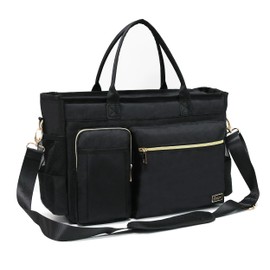 Rabjen Nurse Tote Bag for Work with Padded 15.6” Laptop Sleeve, Medical Supplies Shoulder Bag for Home Health Care