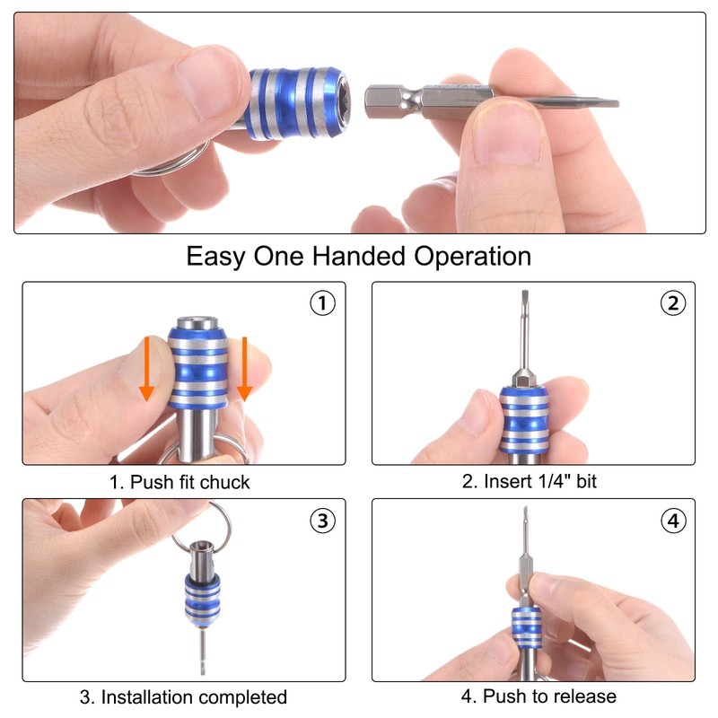 sourcing map 10PCS 1/4 Inch Hex Shank Aluminum Alloy Screwdriver