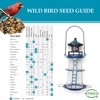 Solar Bird Feeder for Outdoors Hanging Wild Metal Bird Feeders,14"
