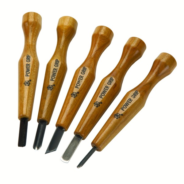 Mikisyo Power Grip Carving Tools, Five Piece Set (Basic)