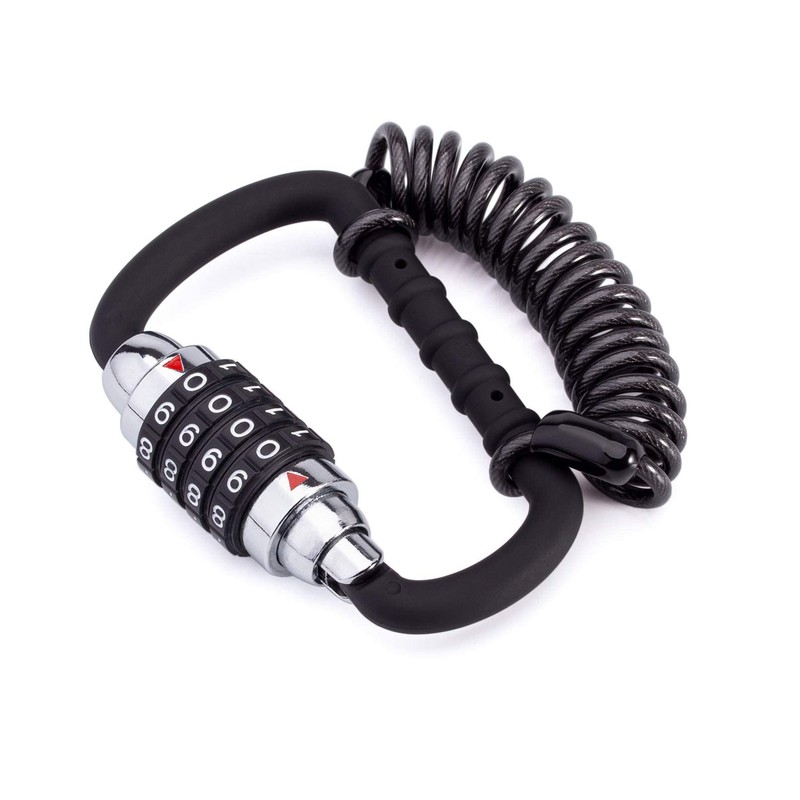 MEETLOCKS Motorcycle Helmet Cable Lock with 4 Digit Combination,Resettable Bike