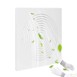 PTLEVYN Bathroom Exhaust Fan Cover White Matte Bathroom Ceiling Fan Grille with Spring Replacement Square Ceiling or Wall Mounted Exhaust Fan, Ceiling Fan Grille, Air Diverter cover(1 Piece12x12Inch)