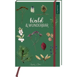 myNOTES Papeterie: Notizbuch A5 Naturschätze: Wald & wunderbar | Blankbook Medium, gepunktet, in winterlicher Naturoptik für Notizen, Pläne, Ideen