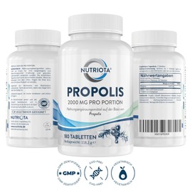 Propolis 1,000 mg, 180 high dose propolis tablets, Natural support of the immune system, relief of sore throat and strong antioxidant, from Aceso