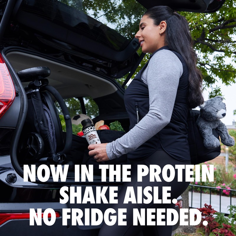 Oikos Protein Shake, Chocolate, 30g High Protein Drinks, Shelf Stable,