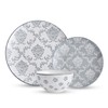 Original Heart 12-Piece Dinnerware Set, Ceramic Dish Set with Plates,
