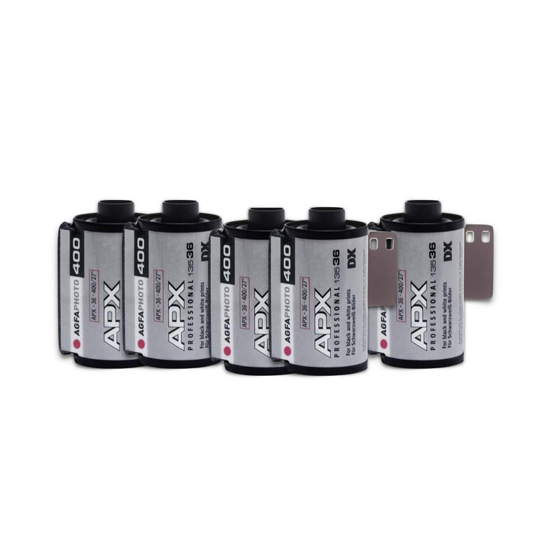 AgfaPhoto APX 400 135-36 AG6A4360-5 Negativfim B/W Pack of 5
