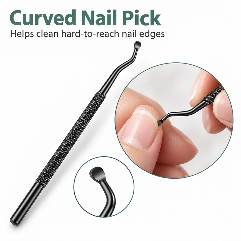 7-Piece Stainless Steel Nail Care Set for Manicure & Pedicure
