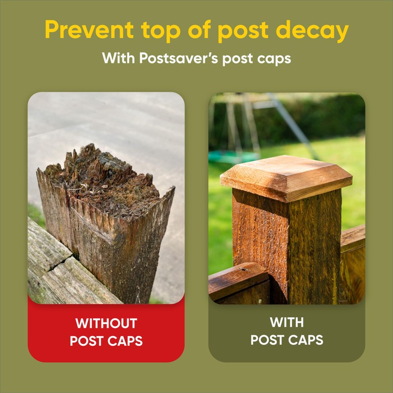 Timber Fence Post Cap | Fits 4x4" (100x100mm) Posts |