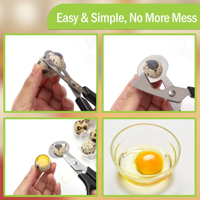 Adecco LLC Pigeon Quail Egg Cutter Scissors Stainless Steel Blades