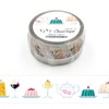 World Craft Jelly KCT20-014 Masking Tape, Sparkly Clear Tape, Rainbow