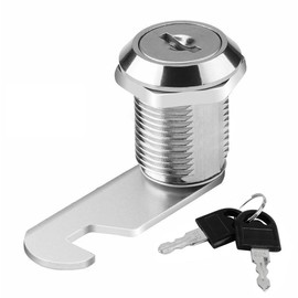 YJRUNFU Cylinder Lock Cam Lock Drawer Cabinet Cam Lock 20mm Lock with 2 Keys Metal Auxiliary Lock with Key for Cupboard Cupboard Mailbox Locker Showcase (20mm)