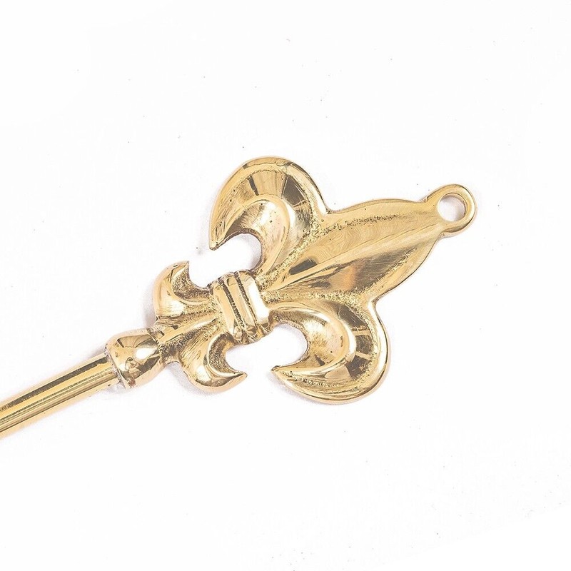 GLOBEDECOR Long Shoehorn Brass 2ith Fleur Di LIs Top 23"