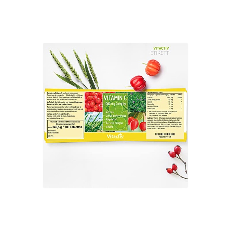 C Complex 1000mg - 100 tabs,(Good'n Natural)