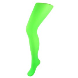 Silver Legs 40 Denier Semi-Opaque Tights - Neon Green - One Size