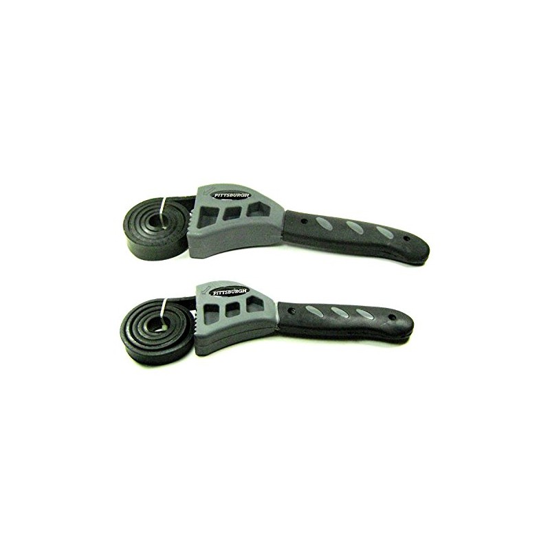 RUBBER STRAP WRENCH SET 2 Pc. Tool Oil Filters Jar