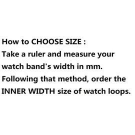 SBWC 22 mm Silicone rubber watch strap watch band loop/runner/keepers holder Retainer Loop Replacement - Black color Watch Band Loop Pack of 10