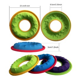 HeiPen Dog Frisbee Toy-Watherproof Floating Disc for Aquatic Play & Convertible Dog Bowl, Durable Nylon Fetch Toy for Easy Catch,Outdoor Training and Feeding (Green)