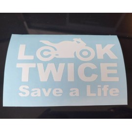 Unbranded JDM DECALS STICKERS Sport bike Look Twice Save A Life Motorcycle Specify Color