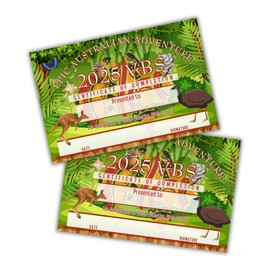 2025 VBS Adventure Certificate of Completion 50pk 6x9” Vacation Bible School Award Participation Australia Animal Themed