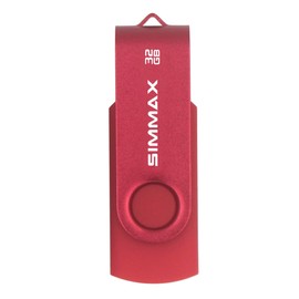 SIMMAX 32GB USB Flash Drives 2 Pack 32GB Memory Stick Swivel Design Thumb Drive USB Stick (32GB Red Purple)