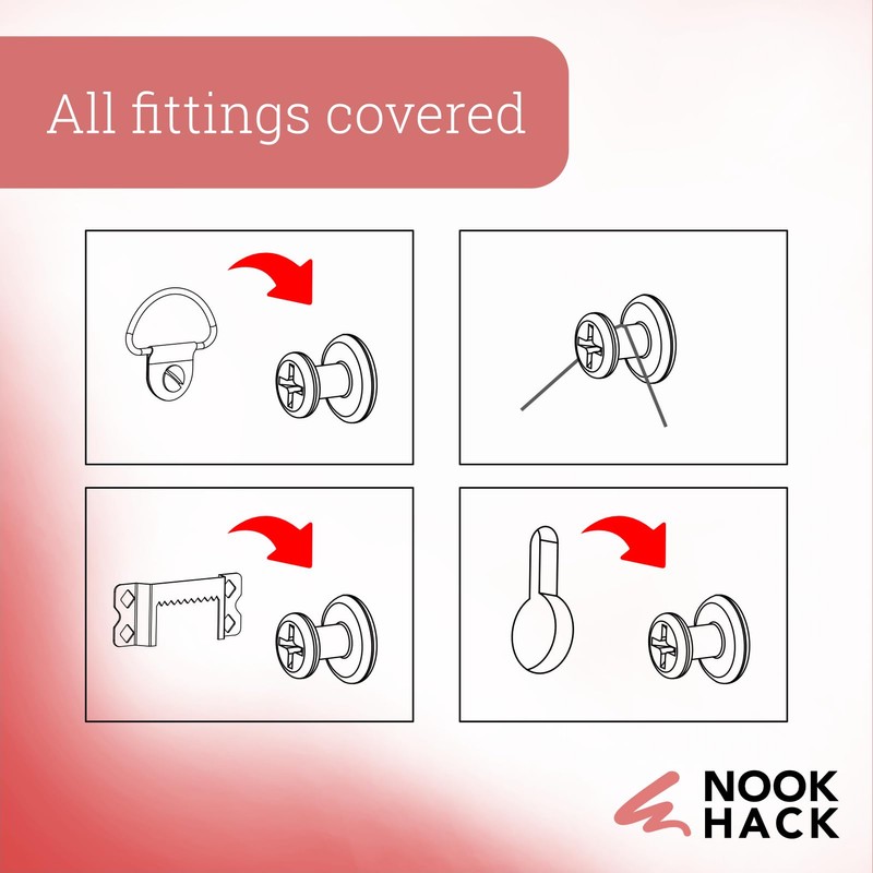 Nook Hack Picture Hanging Screws | Simple - No Drilling