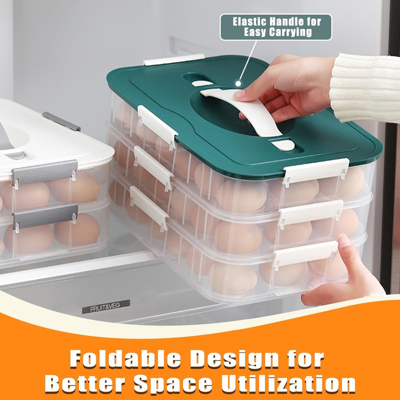 Deviled Egg Container with Lid, 36 Slots Egg Tray Carrier