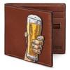 Yoshi Cheers Men's Leather Wallet, Genuine Brown Leather Wallet, RFID