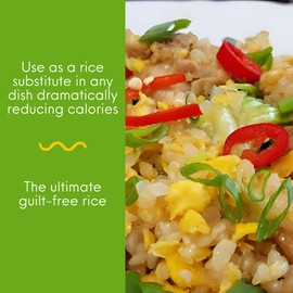 Miracle Noodle Organic Miracle Rice, 8 Oz (Pack of 6), Plant Based Shirataki Konjac Rice, 5 Calories, 1g Net Carbs Per Serving, Keto, Gluten-Free