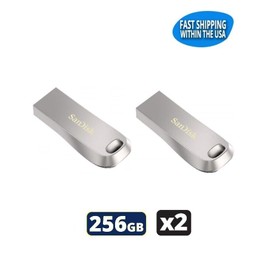 Sandisk Ultra Luxe 256GB Metal Flash Drive USB Thumb Drive (Pack of 2)