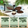 Tropical Ceiling Fan with Light & Remote - 42-Inch Palm