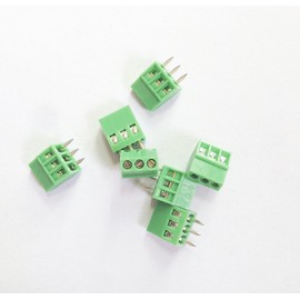 20pcs E-Simpo 2.54mm Terminal Block, Pitch (0.1") PCB Screw Terminal Block, 2.54mm Wire Terminal Connector,Rated 150V6A - 3P