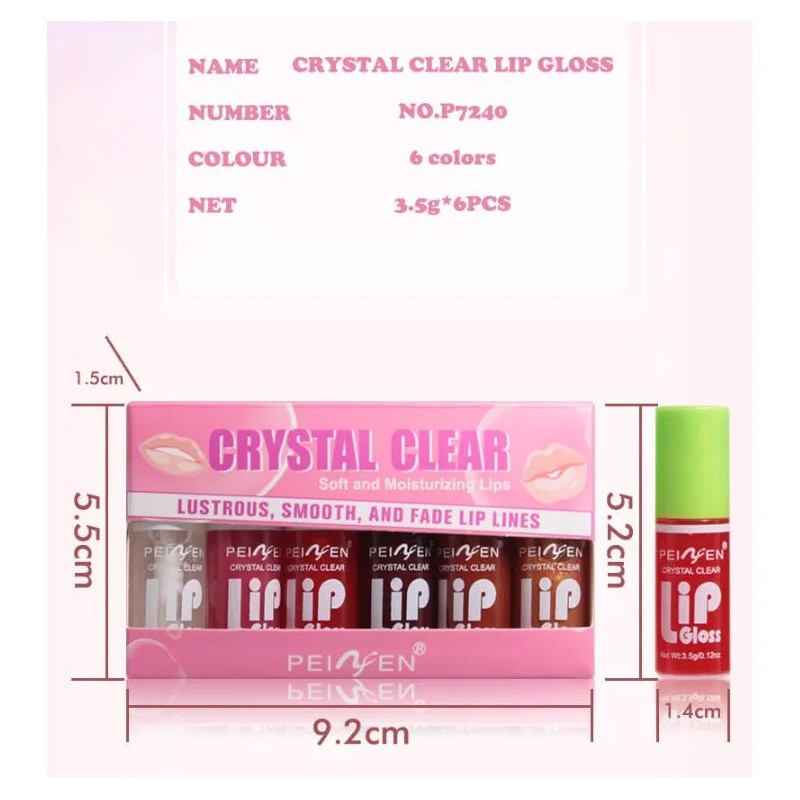 Set De Cuidado Labial Hidratante Glossy Liquid Lip Oil Gloss