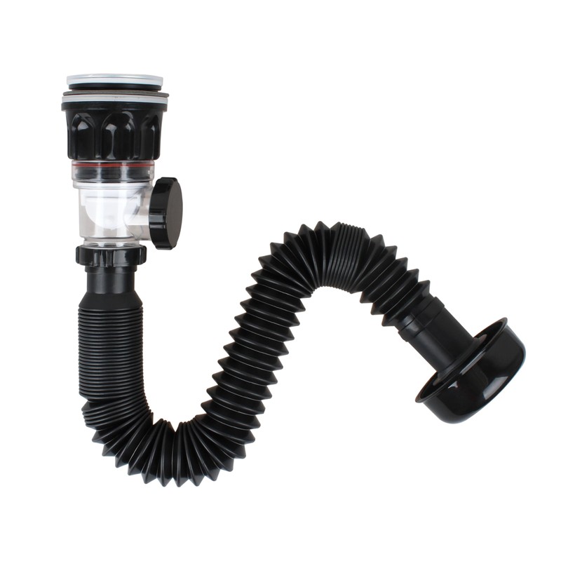 Bathroom Sink Drain Kit - Flexible Sink Drain P-Trap for