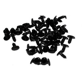 50PCS Black Oval Plastic Safety Eyes Noses DIY Sewing Crafting Buttons for Puppet Bear Doll Animal Stuffed Toys (6 x 8mm/0.23" X0.31")
