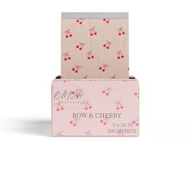 Hair Salon Pop Up Foil Sheets with Bow and Cherry Design, 5 x 10.75 inches, 500 Count