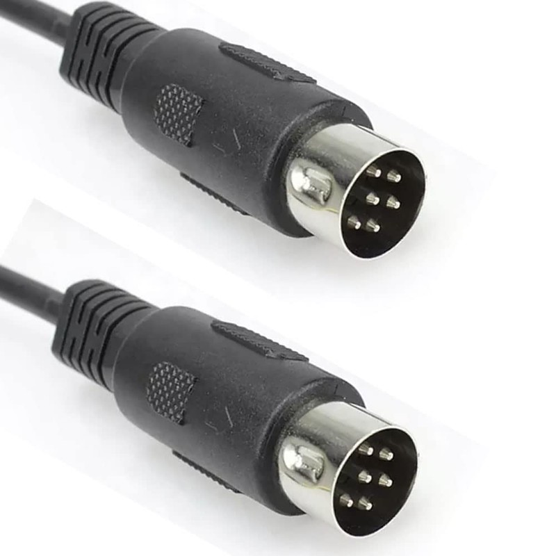 6 Pin DIN Male to Male Roland Microvitec Monitor BBC